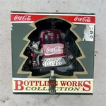 Coca-cola 1994 Bottling Works Collection Ornament Red Green Plastic Soda Theme. Fixed Price $9.05.