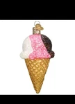 Old World Christmas Neopolitan Ice Cream #32509 Glass Ornament W/ Owc Box. Fixed Price $15.28.