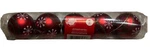 Christmas House Glittered Glass Style Red/white Ball Ornaments 5PC Shps In 24HRS. Fixed Price $16.88.