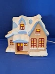 Christmas Around The World Lighted Country Cottage Stock No 54-566 , 1987. Fixed Price $10.00.