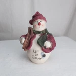 6" Jubilee Giftware Resin Figurine Snowman Snowshoes Red Hat Christmas. Fixed Price $10.49.