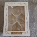 Target 4 Pack 2.5" Diameter Hand Crafted Holiday Glass Christmas Ball Ornaments. Fixed Price $15.00.