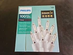 Philips 100 Mini String Lights White Wire Clear Bulb-new-christmas Holiday. Fixed Price $14.00.