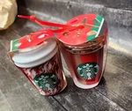2018 Starbucks Lot Of Ceramic Cup Holiday Christmas Tree Ornament. Fixed Price $14.99.