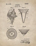 Vintage Ice Cream Cone Patent Poster Art Print Scoops Parlor Shop Wall Decor. Fixed Price $9.95.
