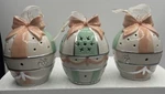 Lightscapes Color Changing Porcelain Christmas Ornaments Hot Air Balloons Pastel. Fixed Price $42.49.