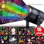 1X 16 Pattern Outdoor Projector Laser Light Snow Christmas Landscape Garden Lamp. Fixed Price $8.99.