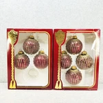 Red W Gold Glitter Christmas Ornaments In Box Victoria Collection Rauch 7 Balls. Fixed Price $19.99.