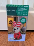 3.5' French Bulldog Red Sweater Christmas Airblown Yard Inflatable Gemmy. Fixed Price $29.95.