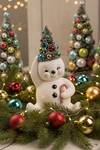 Bethany Lowe Christmas Retro Candy Cane Snowman W/tree TL1358. Fixed Price $52.20.