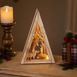 Northlight Led Lighted Holy Family Wooden Christmas Nativity Scene - 12". Fixed Price $22.49.