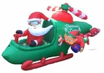 Gemmy 9 Ft Wide Animated Christmas Helicopter Scene Airblown Inflatable Santa. Fixed Price $64.99.