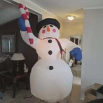 Gemmy Snowman Inflatable Airblown 8' Holiday Candy Cane Christmas. Fixed Price $99.00.