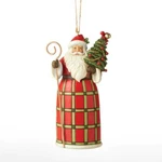 Jim Shore Country Living Santa Ornament Holding Staff And Christmas Tree 6007451. Fixed Price $26.99.