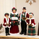 Northlight Victorian Tartan Carolling Family Christmas Figurines - 27" Set Of. Fixed Price $180.49.