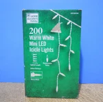 Home Accents Holiday 200 Warm White Mini Led Icicle Lights Christmas New!. Fixed Price $18.49.