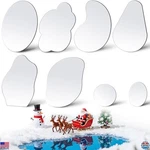 8 Pcs Curved Christmas Village Mirror Lakes, Mixed Size Ponds, Holiday Decor. Fixed Price $37.64.