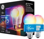 Ge Dynamic Effects A19 Led Smart Light Bulbs, Bluetooth And Wifi Color Changing. Fixed Price $69.99.