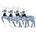 Christmas Reindeers 4 Pcs Lighting Display With 80 Leds White Vidaxl. Fixed Price $106.99.