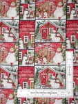 Christmas Susan Winget Santas Lodge Snowman Cotton Fabric Springs CP74377 Yard. Fixed Price $12.18.