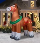 New 9 Ft Clydesdale Horse Large Christmas Inflatable & Lights Up - Holiday Time. Fixed Price $149.95.