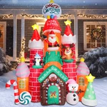 9.6 Ft Inflatable Christmas Castle With Rgb Projector For Yard Decor. Fixed Price $76.99.