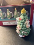 Vintage Porcelain Christmas Tree Napkin Rings World Bazaars Holiday. Fixed Price $8.25.