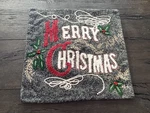 Pottery Barn Merry Christmas Embroidered Pillow Cover Only X20 Multicolor Ob. Fixed Price $89.99.