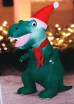 New 3.5' Baby T-rex Dino Christmas Airblown Inflatable Gemmy Lights Holiday Time. Fixed Price $17.85.