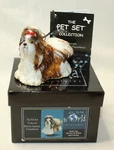 Joy To The World Shih Tzu Brown White Glass Christmas Ornament Poland Nib $38. Fixed Price $17.99.
