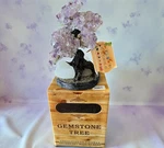 Gemstone Amethyst Stones Ancient Art Made By Hand Little Trees Rocks. Fixed Price $22.46.