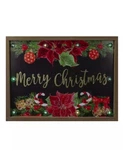 Northlight "merry Christmas" Poinsettias Wooden Plaque 15.75". New. Fixed Price $21.24.