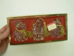 3 Gorham Christmas Ornaments Santa German Crystal Mint Box!. Fixed Price $15.00.