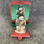 Vtg Christmas Fantasy Ltd 3/4" Snowman Stocking Holder Hanger 61450 Mint. Fixed Price $23.95.