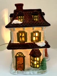 1991 National Rennoc Santa Best 3-STORY House W/ New Light Cord & Bulb. Fixed Price $20.64.