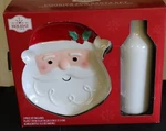 Holiday Time Serving Set Christmas Cookies For Santa Milk Jug Plate Gift. Fixed Price $14.96.
