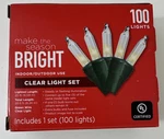 New Walgreens Christmas Lights 20 Ft String 100 Ct Clear Indoor Outdoor Style. Fixed Price $5.00.