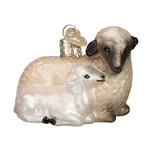 Old World Christmas Sheep With Lamb Glass Ornament Gentleness Purity 12414. Fixed Price $25.99.
