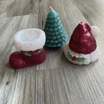 Set Of 3D Holiday Time Sculpted Candle Christmas Trees New Container. Fixed Price $6.30.