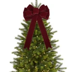 13" Dark Red Pretied For Christmas Tree, Burgundy Velvet Ribbon Bows .... Fixed Price $35.99.