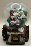 Kcare Whimsical Snow Globe Plays "we Wish You Merry Christmas" Santa And Child. Fixed Price $41.00.
