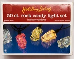 New Holiday Living 50 Ct. Rock Candy String Lights Multi-color Christmas In/out. Fixed Price $49.95.