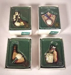 Set Of 4 Russ Berrie Classic Memories Handpainted Golf Sports Ornaments W/boxes. Fixed Price $39.95.