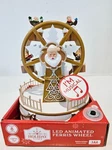 Animated Christmas Ferris Wheel Musical 6" Holiday Time 8 Songs Brown New. Fixed Price $14.95.