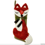 Holiday Time Burlap Woodland Fox 21.5IN Christmas Stocking. Fixed Price $19.99.