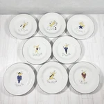 Pottery Barn Santa Reindeer Plates 8.5 Christmas Salad Dinner Dish Retired. Fixed Price $91.99.