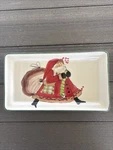 Vietri Old St Nick Rectangular Hand Painted Italy Platter Serving Tray 14. Fixed Price $49.99.