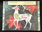 Counter Art Glass Cutting Board Christmas Reindeer Joy Holiday Cheer 14 X 11. Fixed Price $18.95.