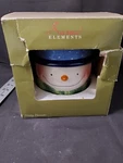 Seasonal Elements Holiday Illuminator Snowman Ceramic Crock Candle New Box. Fixed Price $9.99.