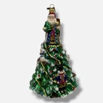 Jay Strongwater Green Glass Decorated For Christmas Hanging Holiday Ornament. Fixed Price $131.25.